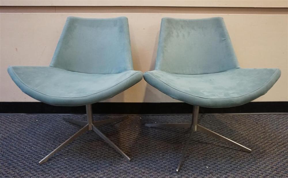 PAIR MID-CENTURY MODERN BLUE