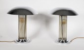 PAIR MID CENTURY MODERN CHROME