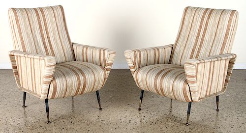 PAIR MID CENTURY MODERN SQUARE BACK