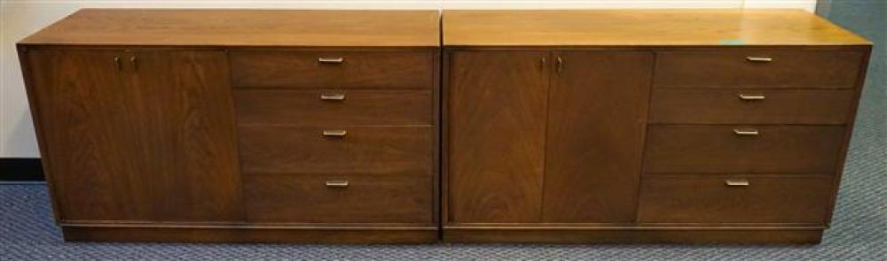 PAIR MID-CENTURY MODERN STAINED OAK