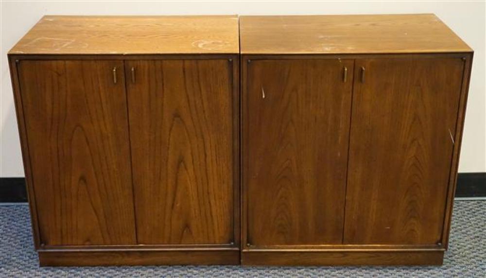 PAIR MID-CENTURY MODERN STAINED OAK