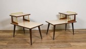 PAIR MID CENTURY MODERN STEP D
