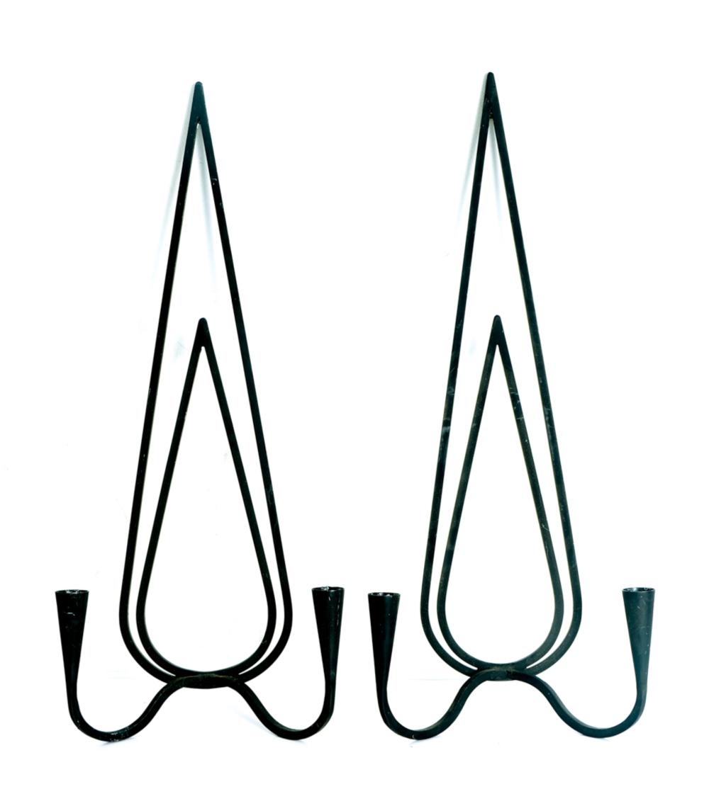 PAIR, MID-CENTURY MODERN TWIN LIGHT