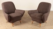 PAIR MID CENTURY MODERN UPHOLS