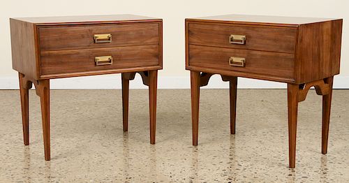 PAIR MID CENTURY MODERN WALNUT