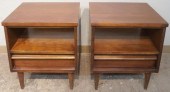 PAIR MID-CENTURY MODERN WALNUT