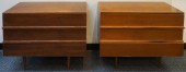 PAIR MID-CENTURY MODERN WALNUT