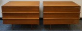 PAIR MID-CENTURY MODERN WALNUT