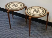 PAIR MID-CENTURY TEAK FORMICA
