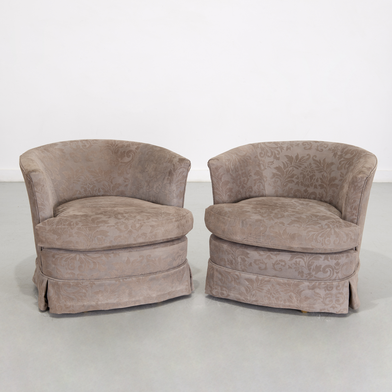 PAIR MILO BAUGHMAN STYLE SUEDE