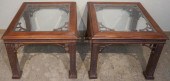 PAIR MING STYLE FRUITWOOD GLAS