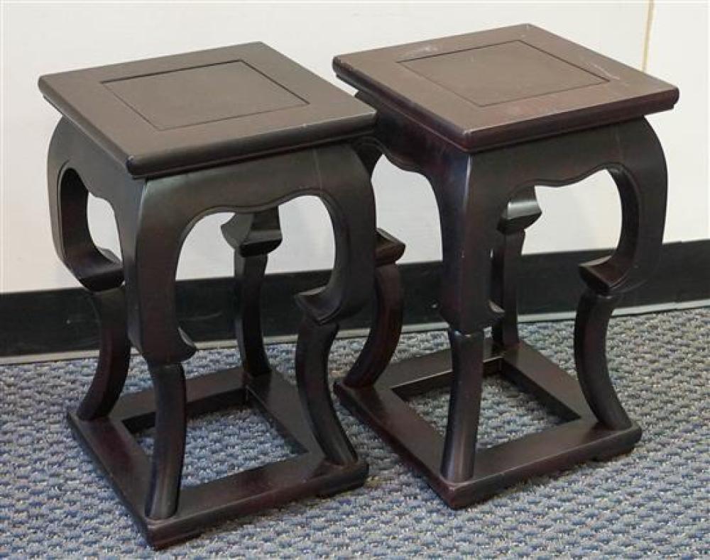 PAIR MING STYLE STAINED FRUITWOOD