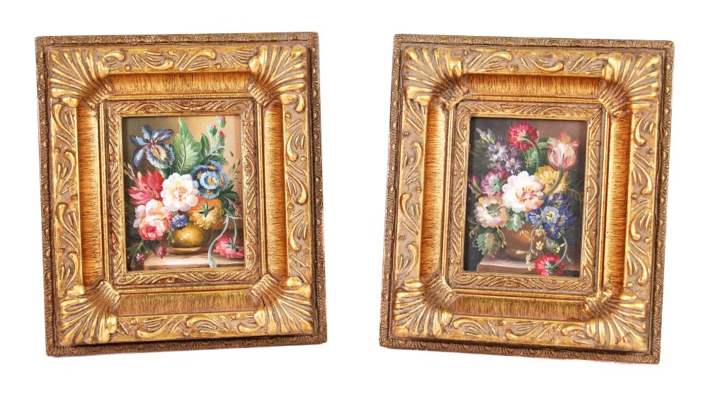 PAIR, MINIATURE OIL BOARD STILL