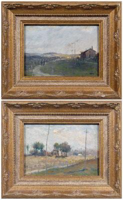 Pair miniature paintings,