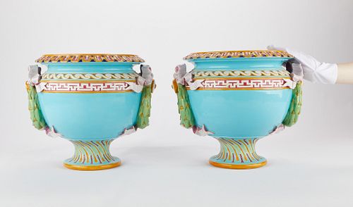 PAIR: MINTON MAJOLICA
