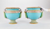 PAIR: MINTON MAJOLICA JARDINIE