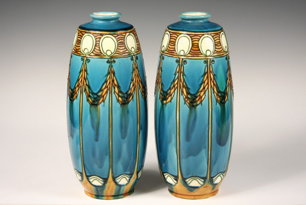 PAIR MINTON VASES - Pair of Art