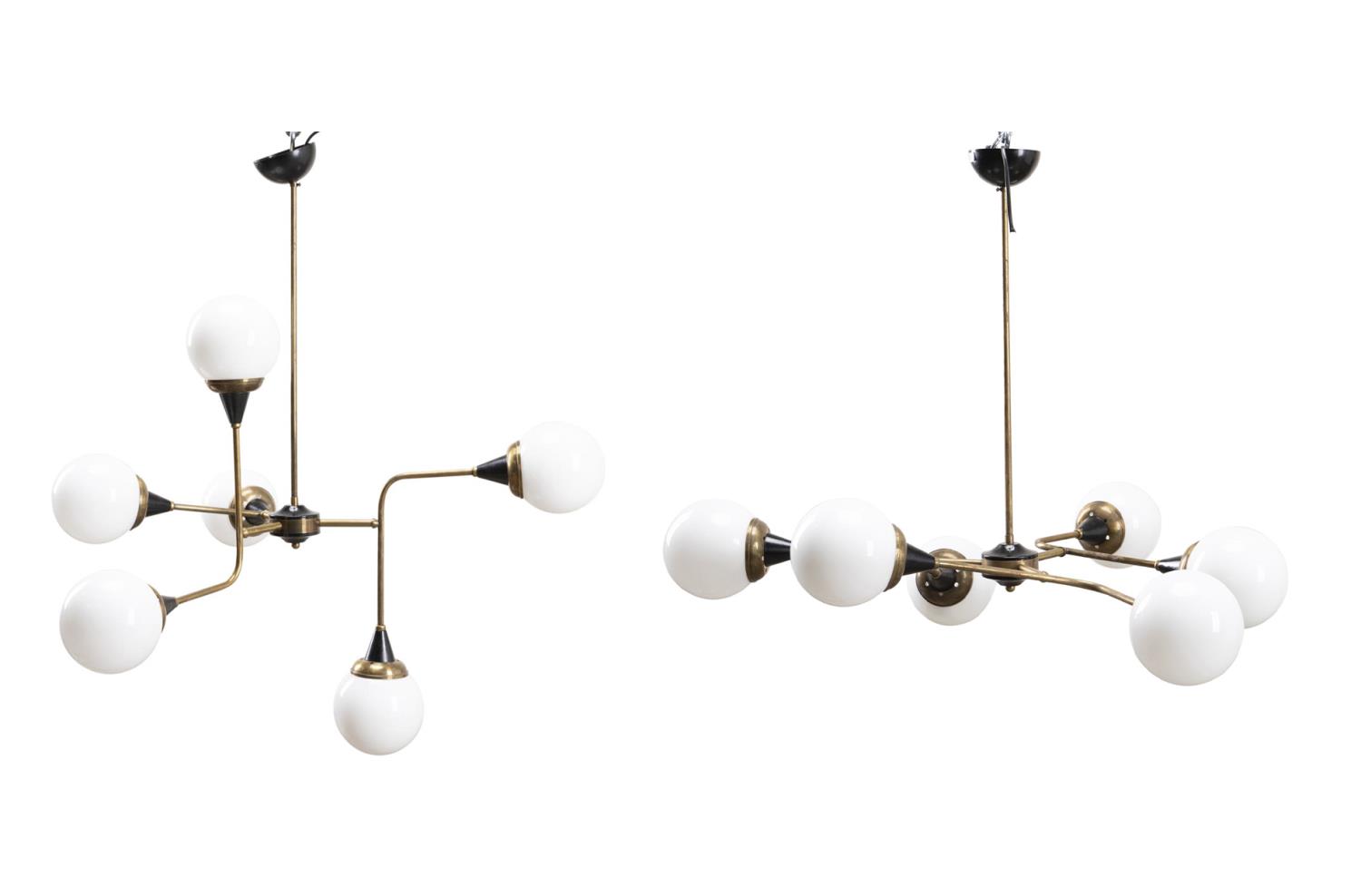PAIR MODERN BRASS STILNOVO STYLE