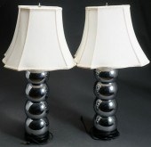 PAIR MODERN CHROME PLATED 'STA