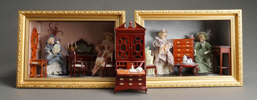 PAIR MODERN DOLLHOUSE DIORAMA