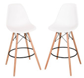 PAIR MODERN EGGSHELL STYLE BAR