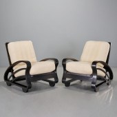 PAIR MODERNIST CUBAN MAHOGANY