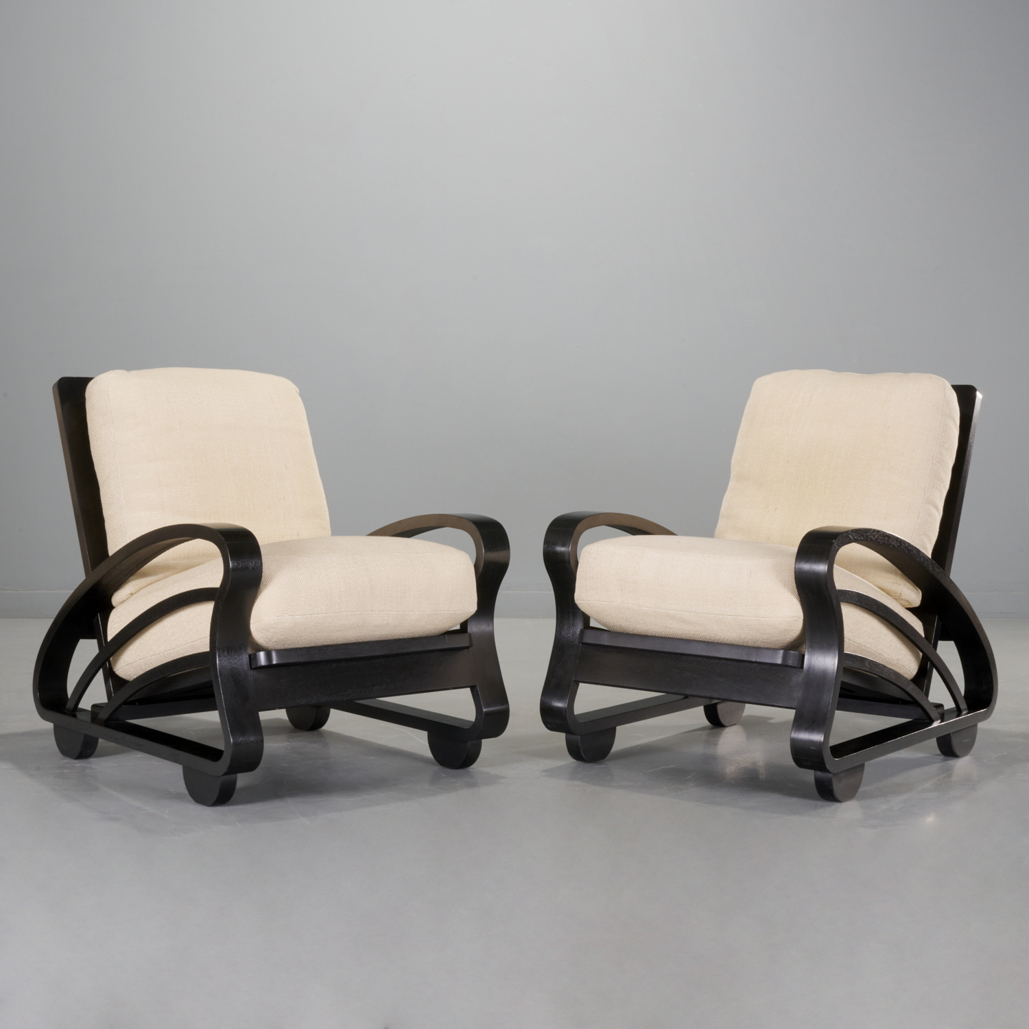 PAIR MODERNIST CUBAN MAHOGANY