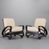 PAIR MODERNIST CUBAN MAHOGANY