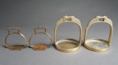 PAIR MONGOLIAN BRASS STIRRUPS