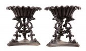 PAIR MONUMENTAL CAST IRON GARD