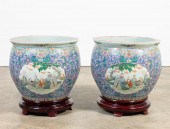 PAIR, MONUMENTAL CHINESE FISH