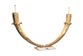 PAIR MONUMENTAL GILDED ARCHITE