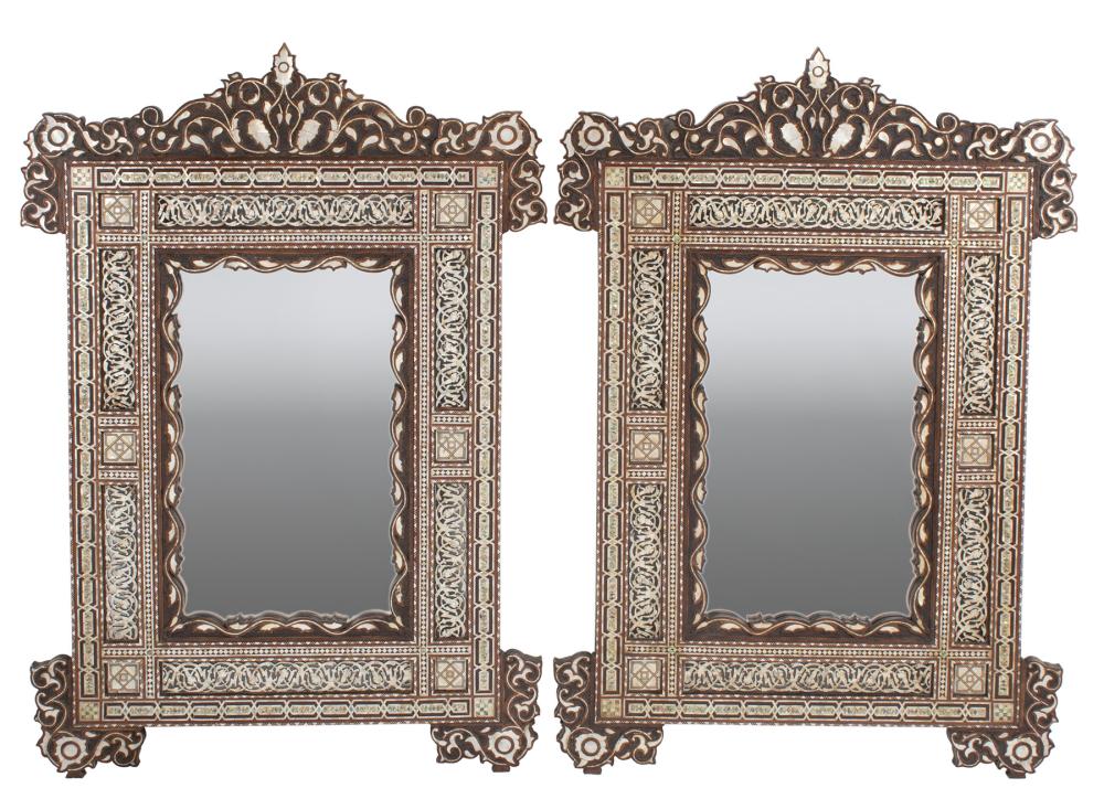 PAIR MOORISH-STYLE INLAID WALL