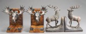 PAIR MOOSE BOOKENDS AND PAIR P