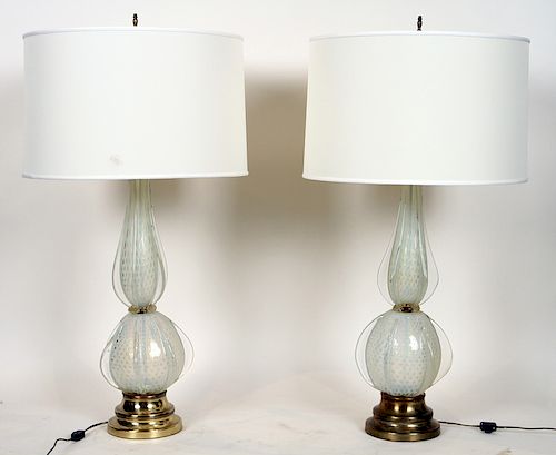 PAIR MURANO CASED GLASS BERND