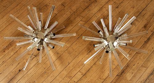 PAIR MURANO GLASS SPUTNIK STYLE