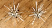 PAIR MURANO GLASS SPUTNIK STYL