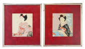PAIR NAKAYAMA SHUKO WOODBLOCK