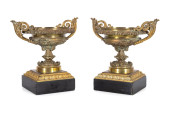 PAIR NAPOLEON III BRONZE GARNI