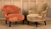 PAIR NAPOLEON III STYLE UPHOLS
