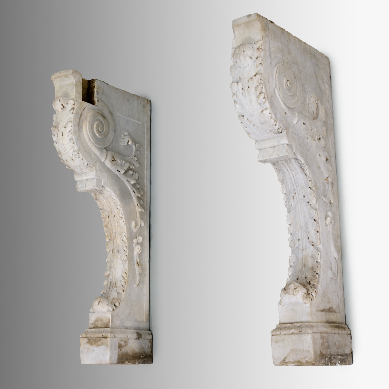 PAIR NEO-CLASSICAL MARBLE