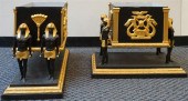 PAIR NEO-EGYPTIAN STYLE GILT B