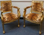 PAIR NEO-EGYPTIAN STYLE TIGER