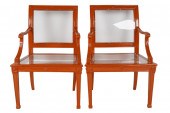 PAIR NEOCLASSIC-STYLE ORANGE-L