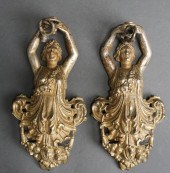 PAIR NEOCLASSICAL CAST SILVERE