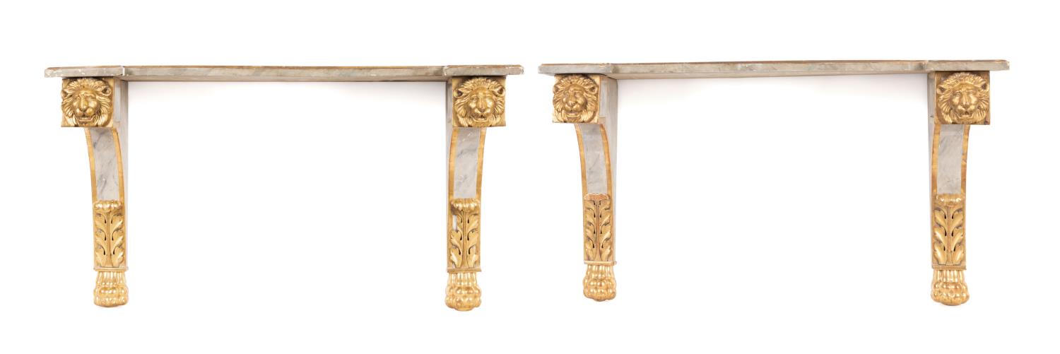 PAIR NEOCLASSICAL GILT FAUX