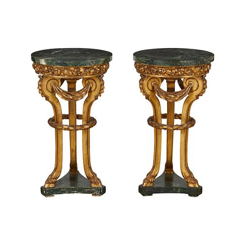 PAIR NEOCLASSICAL GILTWOOD FAUX