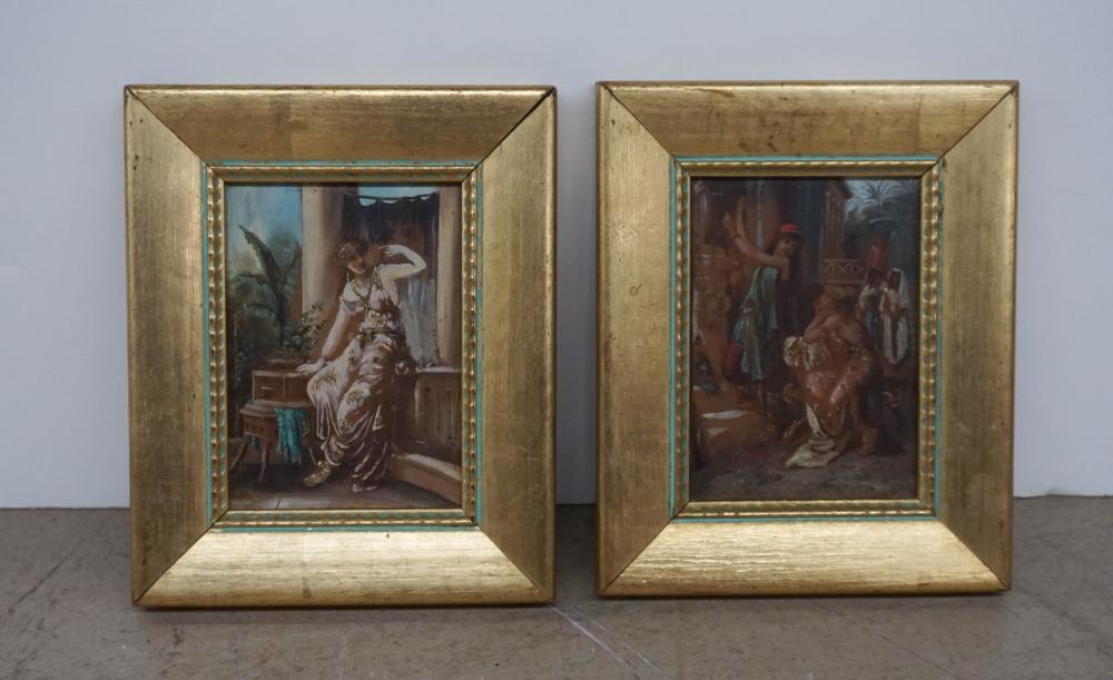PAIR NEOCLASSICAL MINIATURE OIL