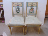 PAIR NEOCLASSICAL  PAINT DECOR