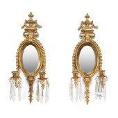 PAIR NEOCLASSICAL STYLE BRASS